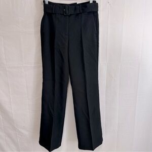 Ann Taylor Women The Belted Boot Pant in Stretch Twill Black 0 Petite
